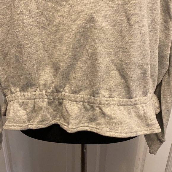 POPSUGAR Womens Heather Gray Peplum Sweatshirt NWT - Picture 2 of 5